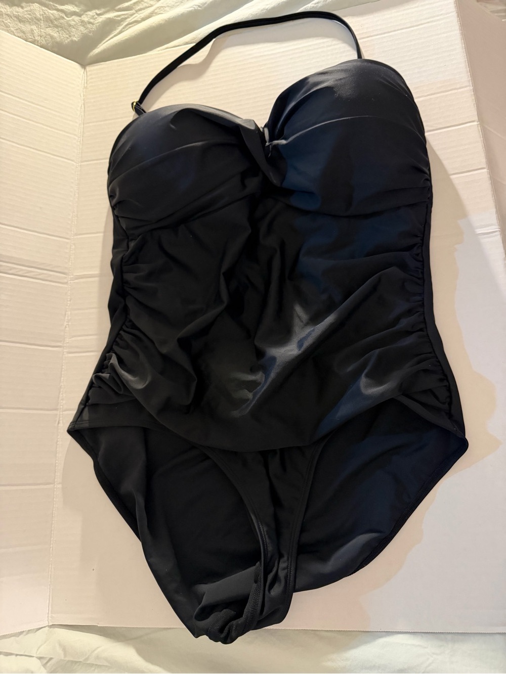 #247 Ageeth Black Women's One-Piece Swimwear with Removable Strap